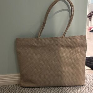 NWT Quince Italian Leather Triple Compartment Shopper Tote